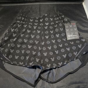 New with the tags Lululemon Black High-Rise Shorts Disney X Mickey Icon Pattern